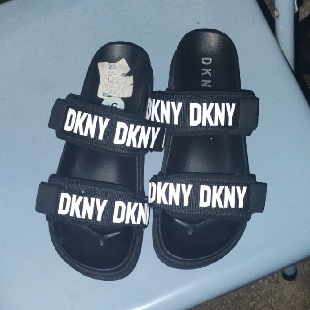 DKNY Kids Black Slide Sandals